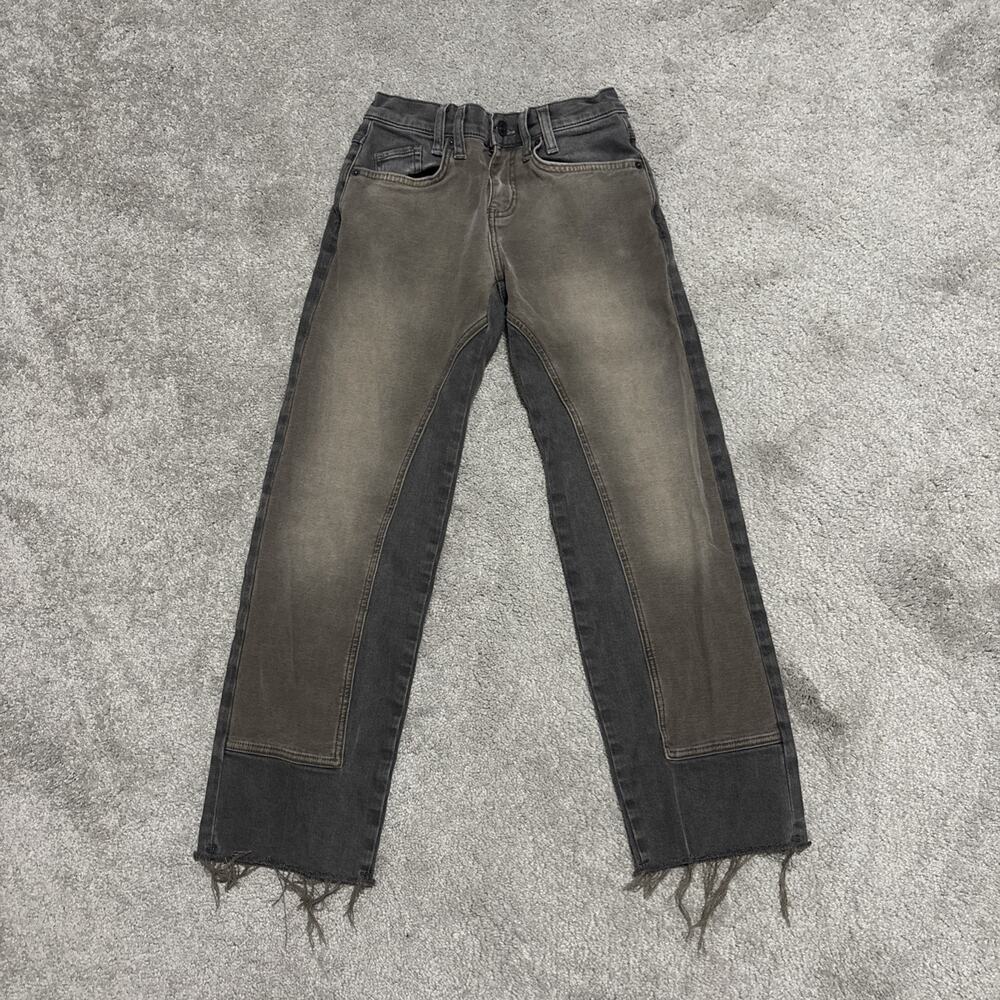 We The Free Jeans Womens Size 24 Gray Distressed Utility Double Knee